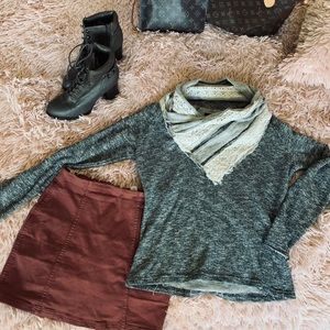 ADORABLE lacy turtle neck sweater!